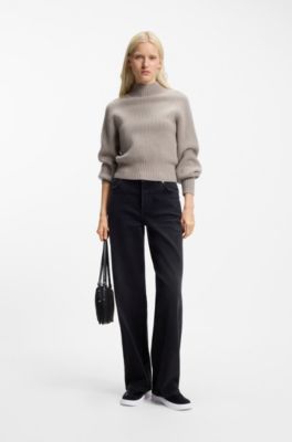 Trainers in satin and suede, Black