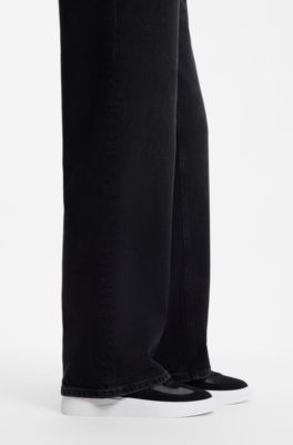 Trainers in satin and suede, Black