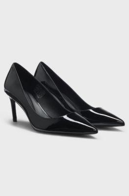 Patent-leather pumps with 7cm heel, Black
