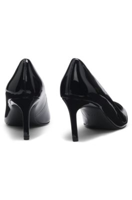 Patent-leather pumps with 7cm heel, Black