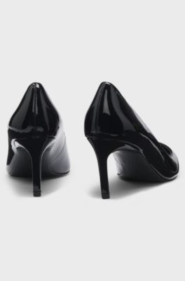 Patent-leather pumps with 7cm heel, Black