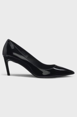 Patent-leather pumps with 7cm heel, Black