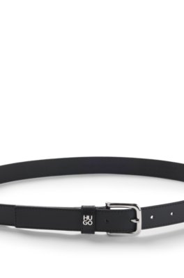 Hugo Italian-leather belt with metal letters klassiska skärp dam – bild 3