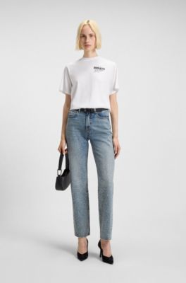 Pumps aus Samt mit Strass-Verzierungen, Schwarz