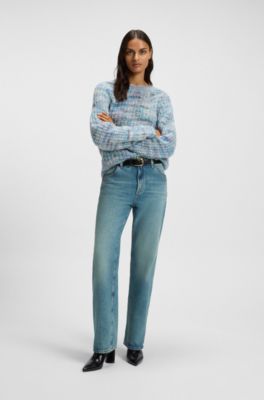 Bottines en cuir avec logo emboss&eacute;, Noir