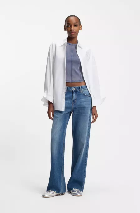 T-shirt Slim en coton stretch avec effet délavé