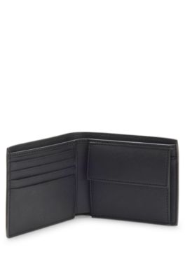 Monogram wallet with foil-embossed logo, Dark Brown