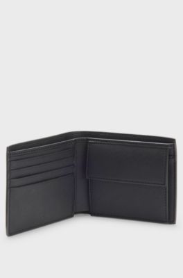 Monogram wallet with foil-embossed logo, Dark Brown