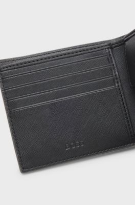 Monogram wallet with foil-embossed logo, Dark Brown