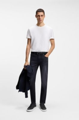 レザー スニーカー ラバーソール, ブラック