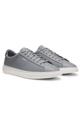Leather trainers with rubber sole 1