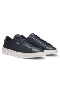 Leather trainers with rubber sole, Dark Blue