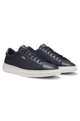 Leather trainers with rubber sole 1