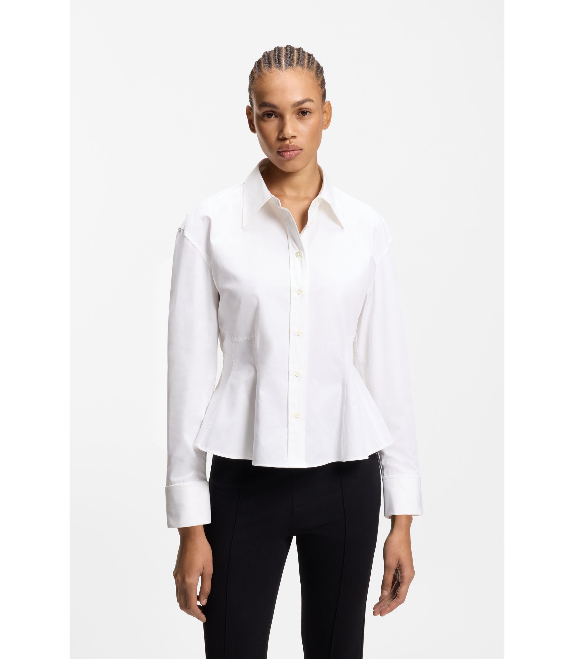 Relaxed-Fit Bluse mit Schößchen-Saum