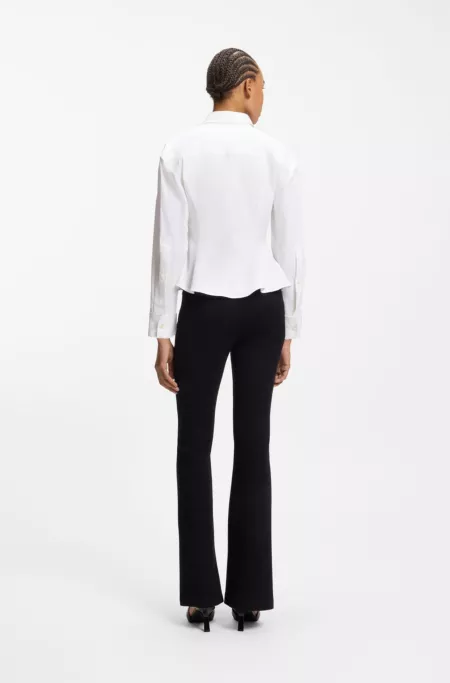 Relaxed-fit blouse with peplum hem