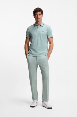 Mixed-material trainers with contrast back tab, Natural