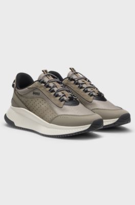 TTNM EVO trainers with suede trims, Khaki