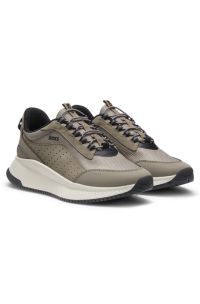 Deportivas TTNM EVO con detalles de ante, Caqui