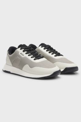 TTNM EVO mesh trainers with faux-leather trims, Beige