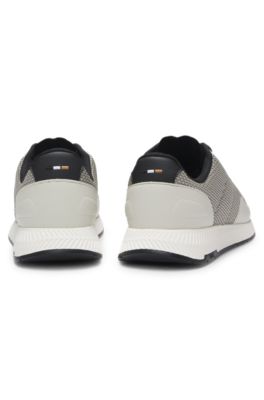 TTNM EVO mesh trainers with faux-leather trims, Beige