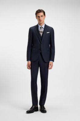 Slim-fit shirt in an Italian-made cotton blend, Light Blue