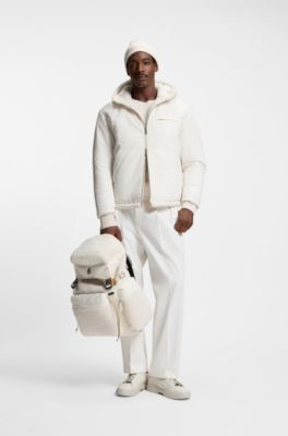 BOSS x Steiff B-icon backpack with teddy trims, Natural