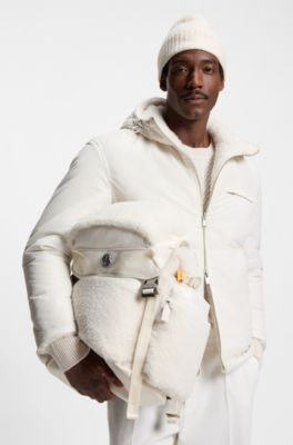 BOSS x Steiff B-icon backpack with teddy trims, White