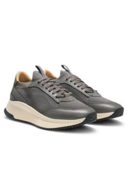 TTNM EVO trainers with knitted uppers and leather trims 1