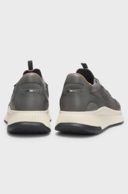 TTNM EVO Sneakers mit gestricktem Obermaterial und Lederdetails, Grau
