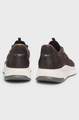 TTNM EVO trainers with knitted uppers, Dark Brown