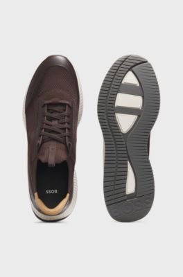 TTNM EVO trainers with knitted uppers, Dark Brown