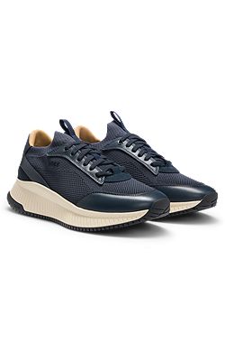 TTNM EVO trainers with knitted uppers and leather trims