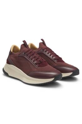 TTNM EVO trainers with knitted uppers and leather trims 1