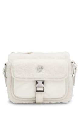 BOSS x Steiff crossbody bag with Double B monogram, White