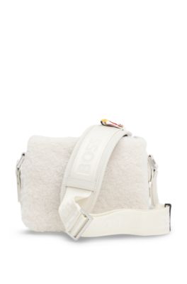 BOSS x Steiff crossbody bag with Double B monogram, White