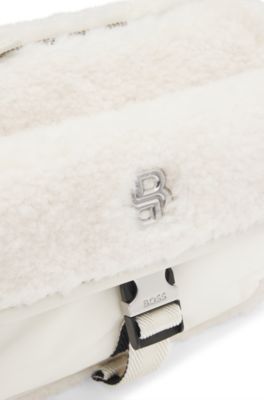 BOSS x Steiff crossbody bag with Double B monogram, White