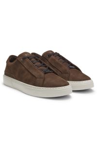 Gary trainers in nubuck, Dark Brown