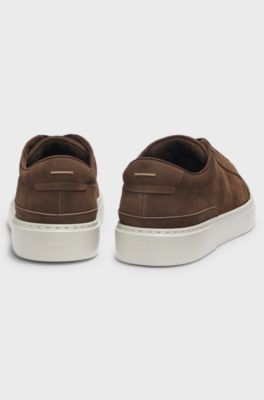 Gary trainers in nubuck, Dark Brown