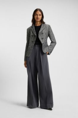 Ballerinapumps van gepolijst leer met bandje, Zwart