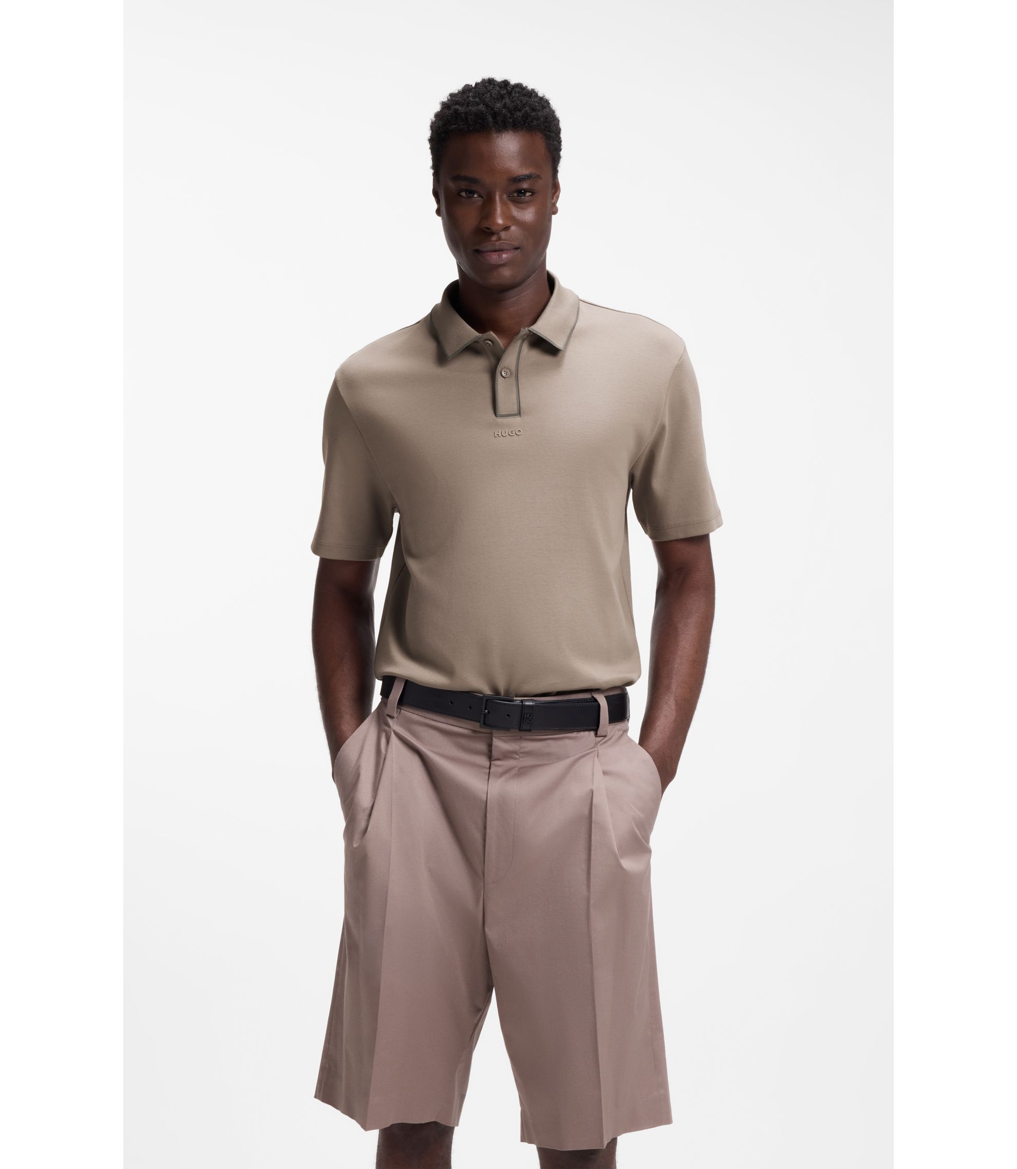 Poloshirt aus Baumwoll-Jersey mit Kontrastkanten