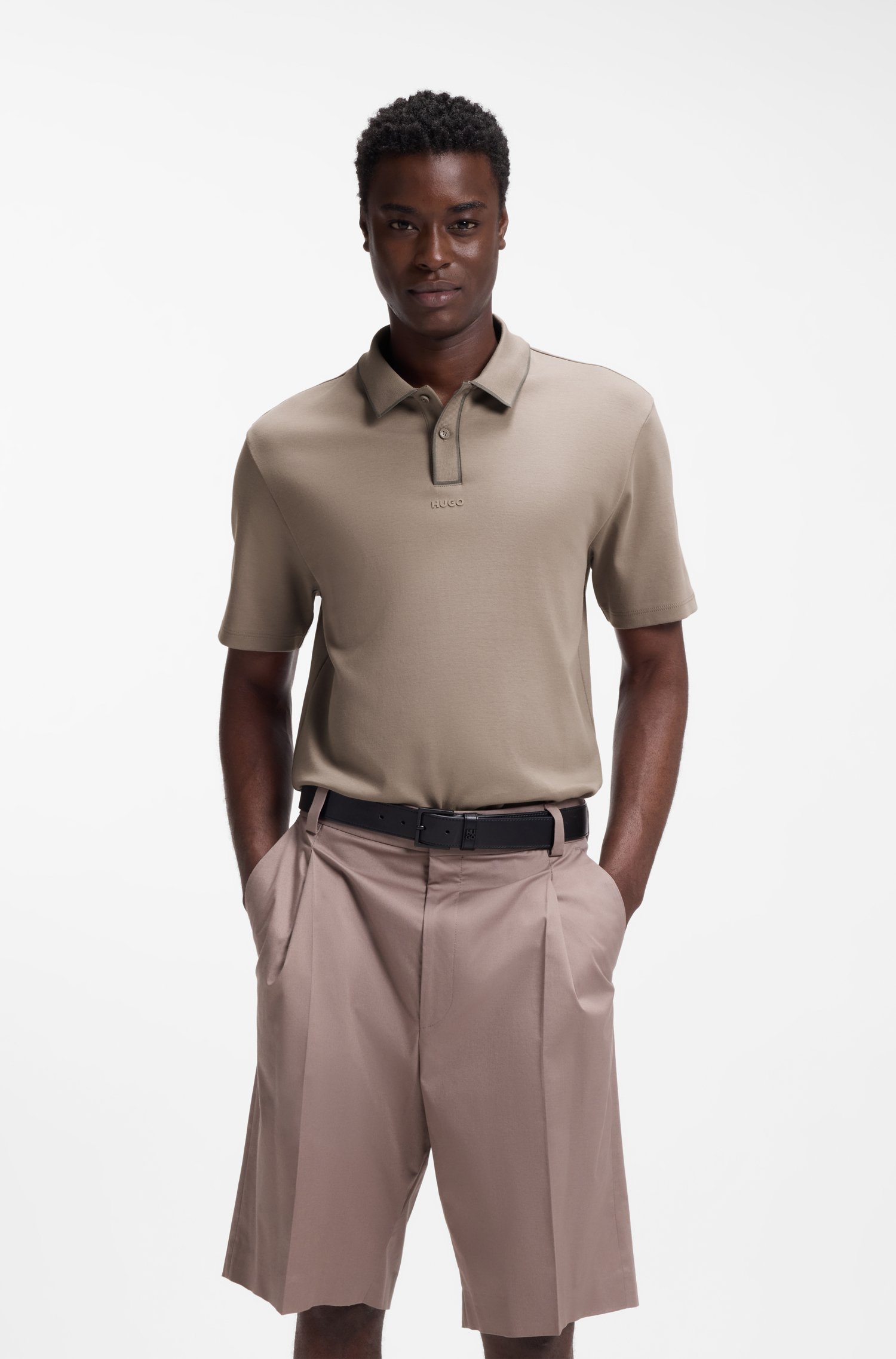 Hugo Cotton polo shirt pikéer herr