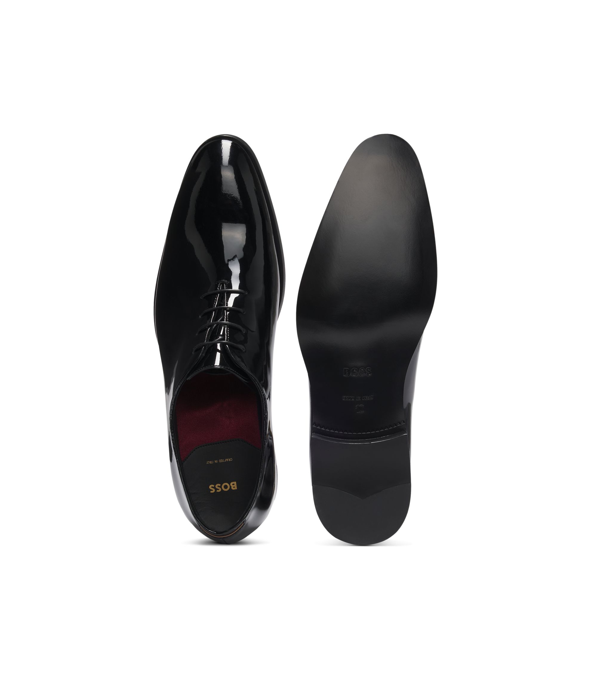 Hugo Boss Patent Leather Oxford Black Evening Shoes Size 7.5 Hugo Boss Men main image 4