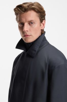 BECKHAM x BOSS water-repellent hooded jacket, Dark Blue