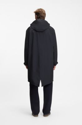 BECKHAM x BOSS water-repellent hooded jacket, Dark Blue