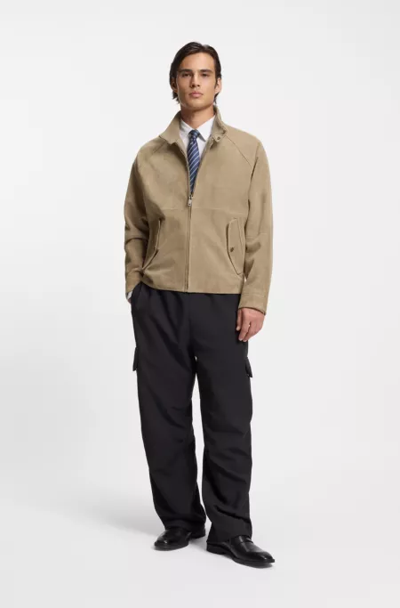 Regular-fit jacket in suede