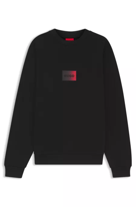 Cotton-terry sweatshirt with gradient logo