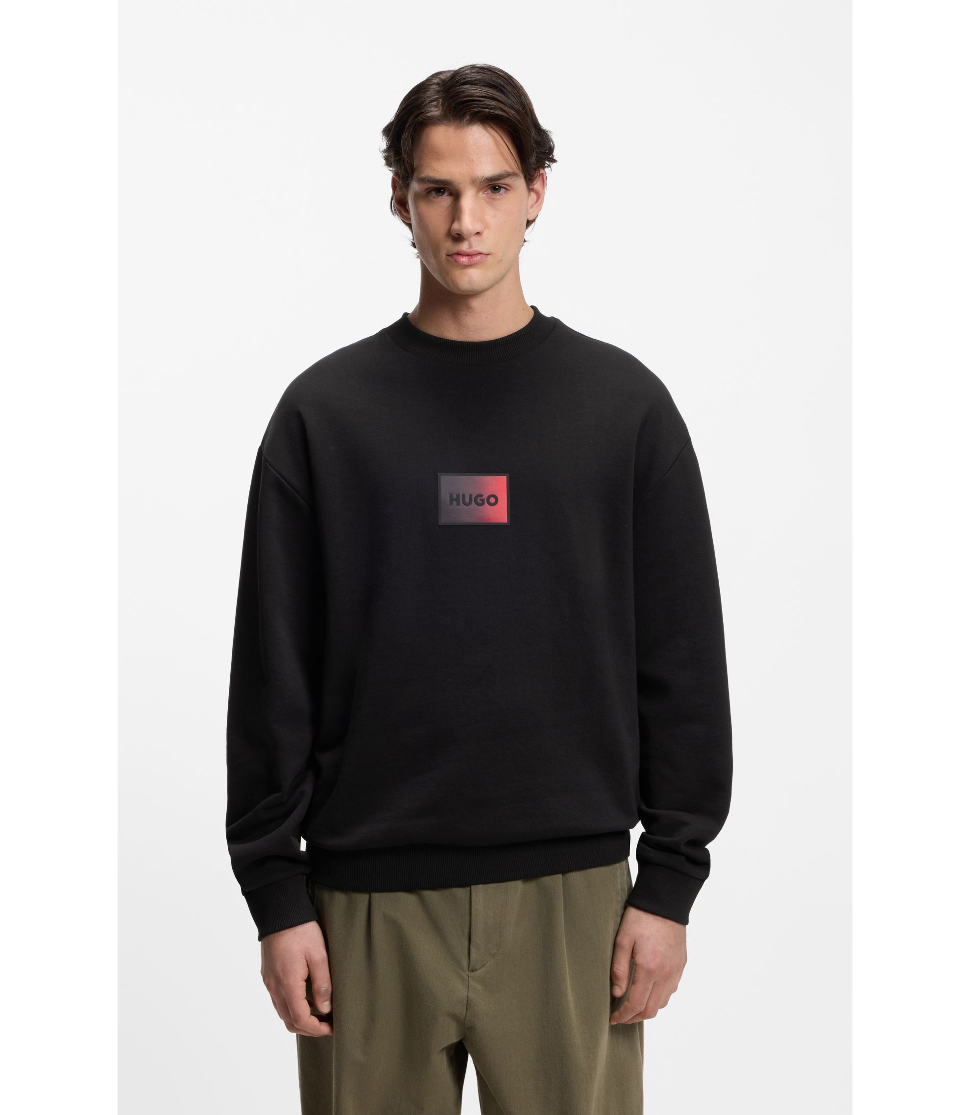 Sweatshirt aus Baumwoll-Terry mit Gradient-Logo