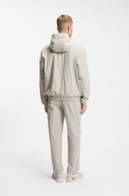 Water-repellent hoodie in a relaxed fit, Light Grey