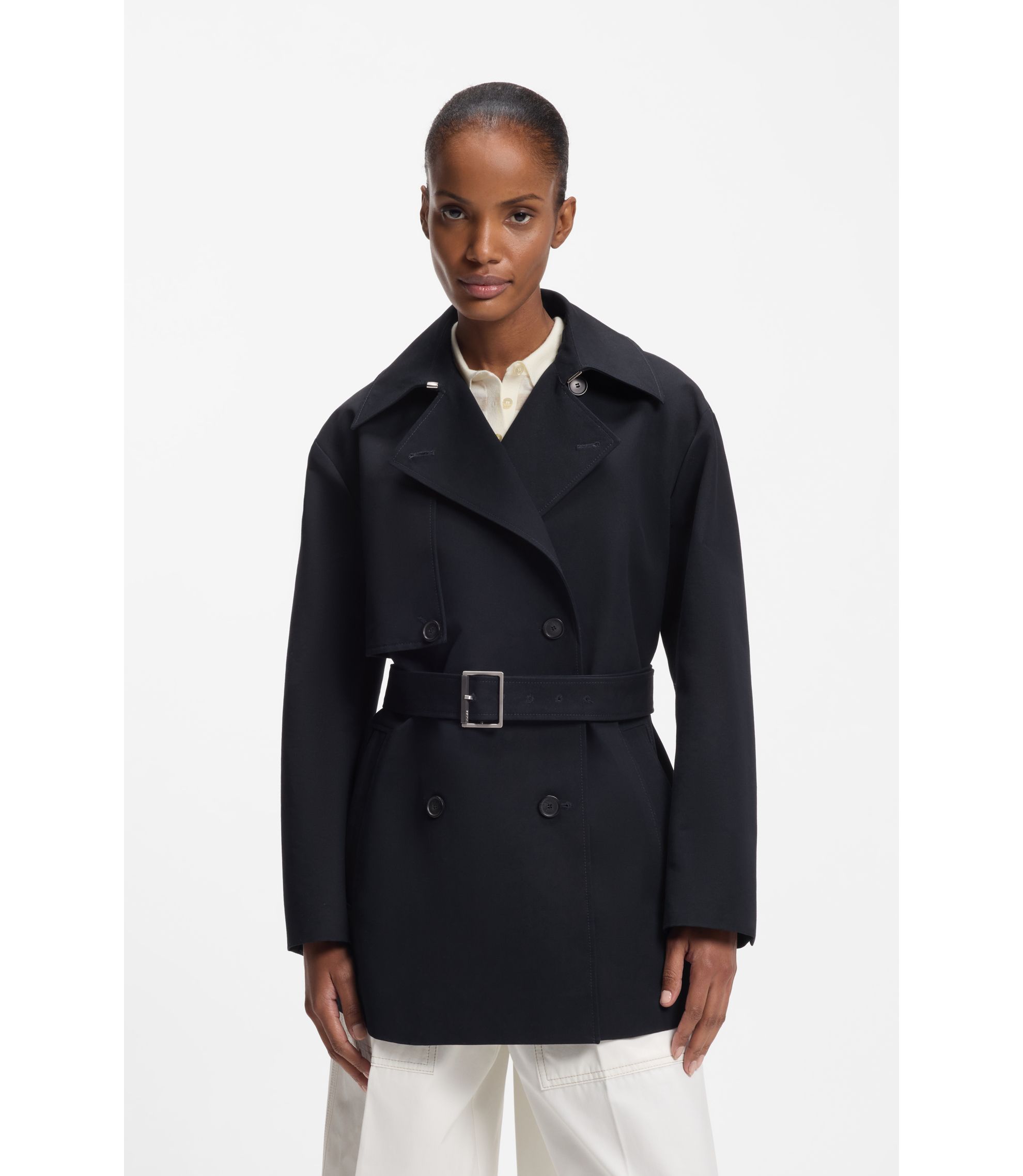 Trenchcoat aus Baumwolle mit Gürtel