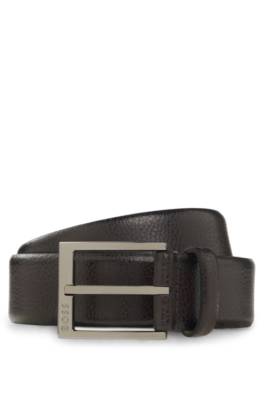 Italian-made belt in grained leather 1